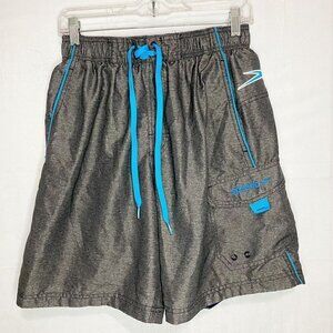 Speedo Men's Gray Aqua Board Shorts Mesh Brief Swim Trunks ~ Size Small NWOT